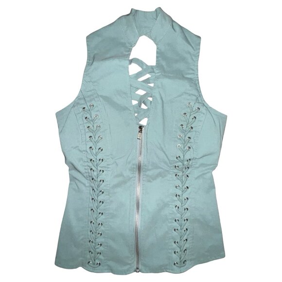Lace Up Halter Top - Picture 1 of 2